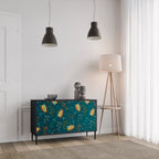 AUTUMN INSECTS 2-Door Sideboard in Black Finish
