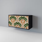 DANCING PREDATORS 2-Door Sideboard in Black Finish