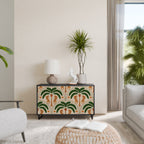 DANCING PREDATORS 2-Door Sideboard in Black Finish