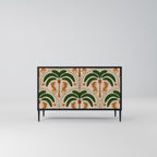 DANCING PREDATORS 2-Door Sideboard in Black Finish