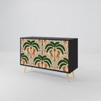 DANCING PREDATORS 2-Door Sideboard in Black Finish