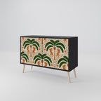 DANCING PREDATORS 2-Door Sideboard in Black Finish