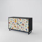 COLORFUL INSECTS 2-Door Sideboard in Black Finish