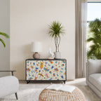 COLORFUL INSECTS 2-Door Sideboard in Black Finish