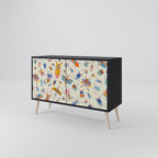 COLORFUL INSECTS 2-Door Sideboard in Black Finish