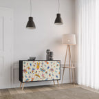 COLORFUL INSECTS 2-Door Sideboard in Black Finish