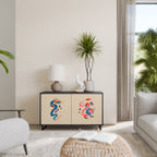 MYTHOLOGICAL CREATURES 2-Door Sideboard in Black Finish