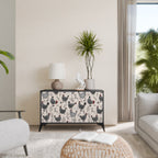 HAPPY HENS 2-Door Sideboard in Black Finish