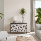 HAPPY HENS 2-Door Sideboard in Black Finish