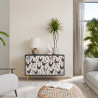 HAPPY HENS 2-Door Sideboard in Black Finish