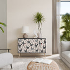 HAPPY HENS 2-Door Sideboard in Black Finish