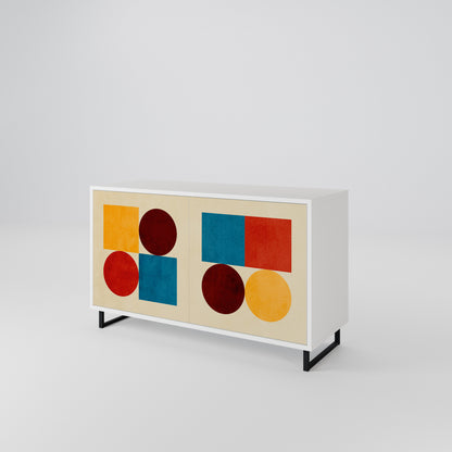 GEOMETRIC PUZZLE Aparador de 2 Portas