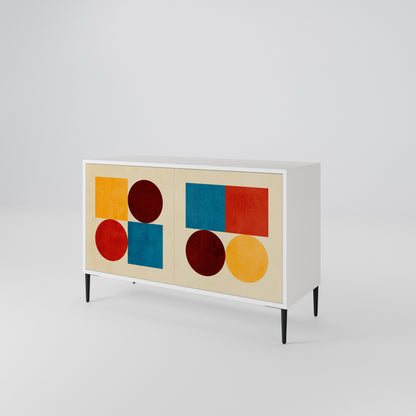 GEOMETRIC PUZZLE Aparador de 2 Portas