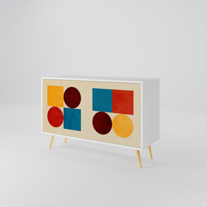 GEOMETRIC PUZZLE Aparador de 2 Portas