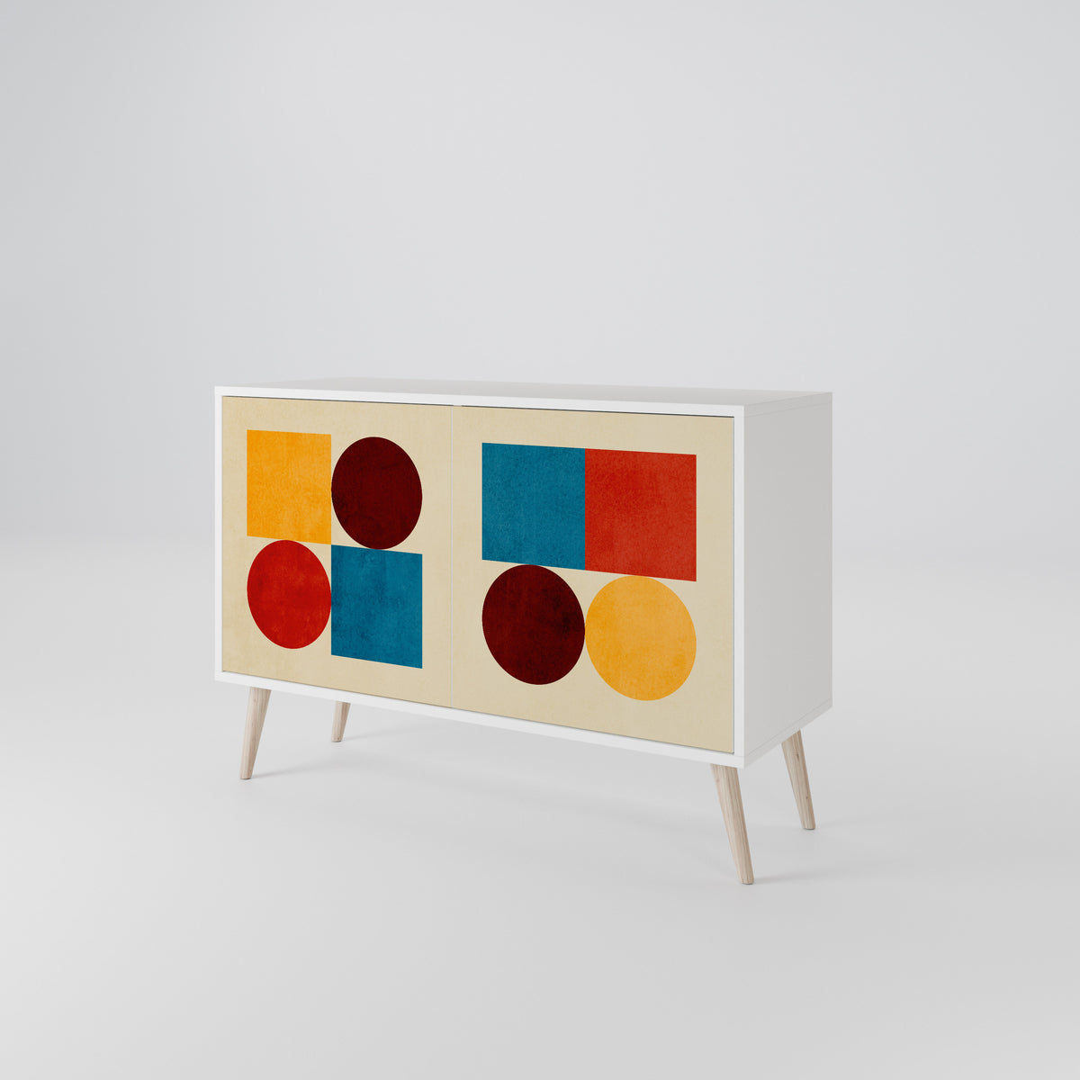 GEOMETRIC PUZZLE Aparador de 2 Portas