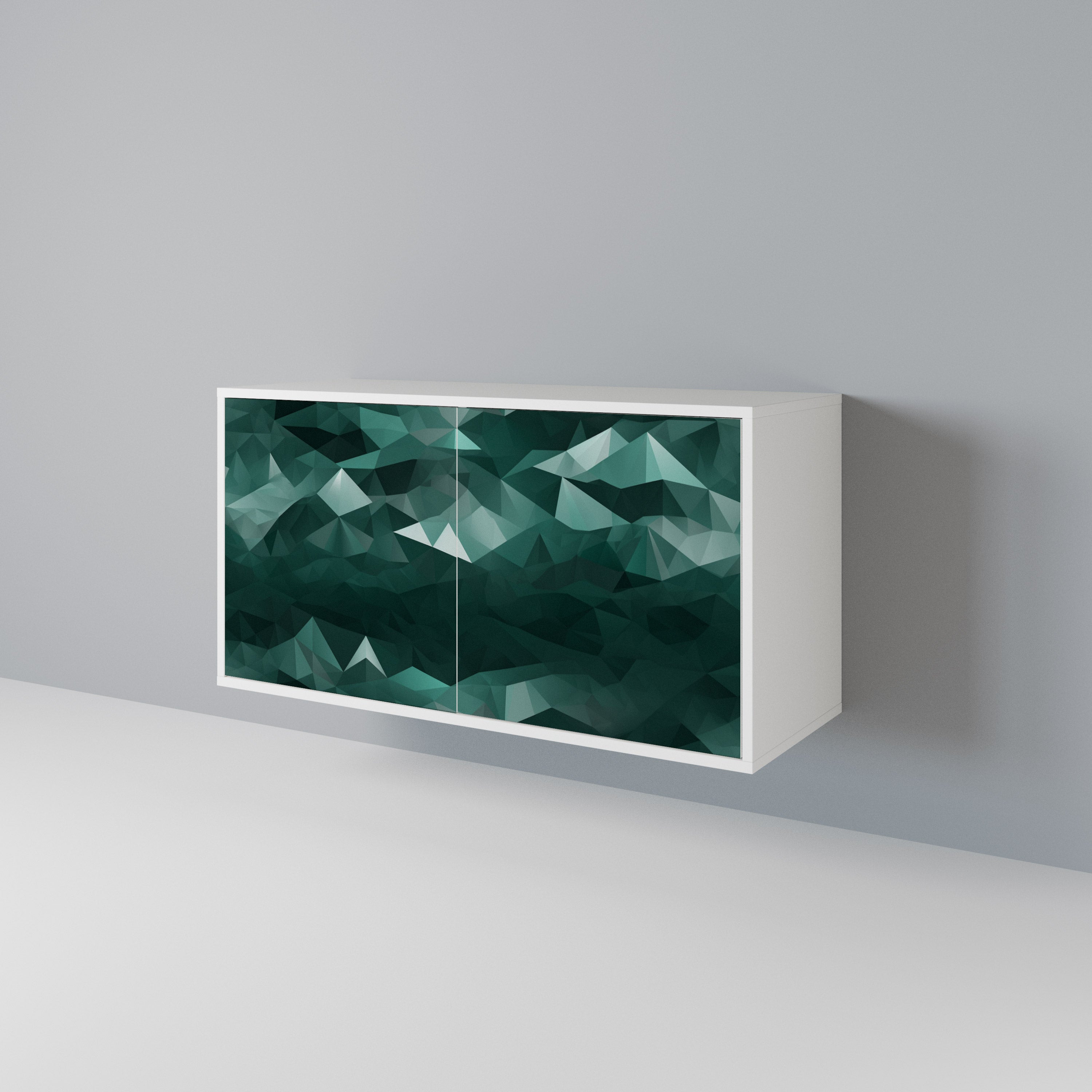 POLYGONAL FLOATING Aparador de 2 Portas