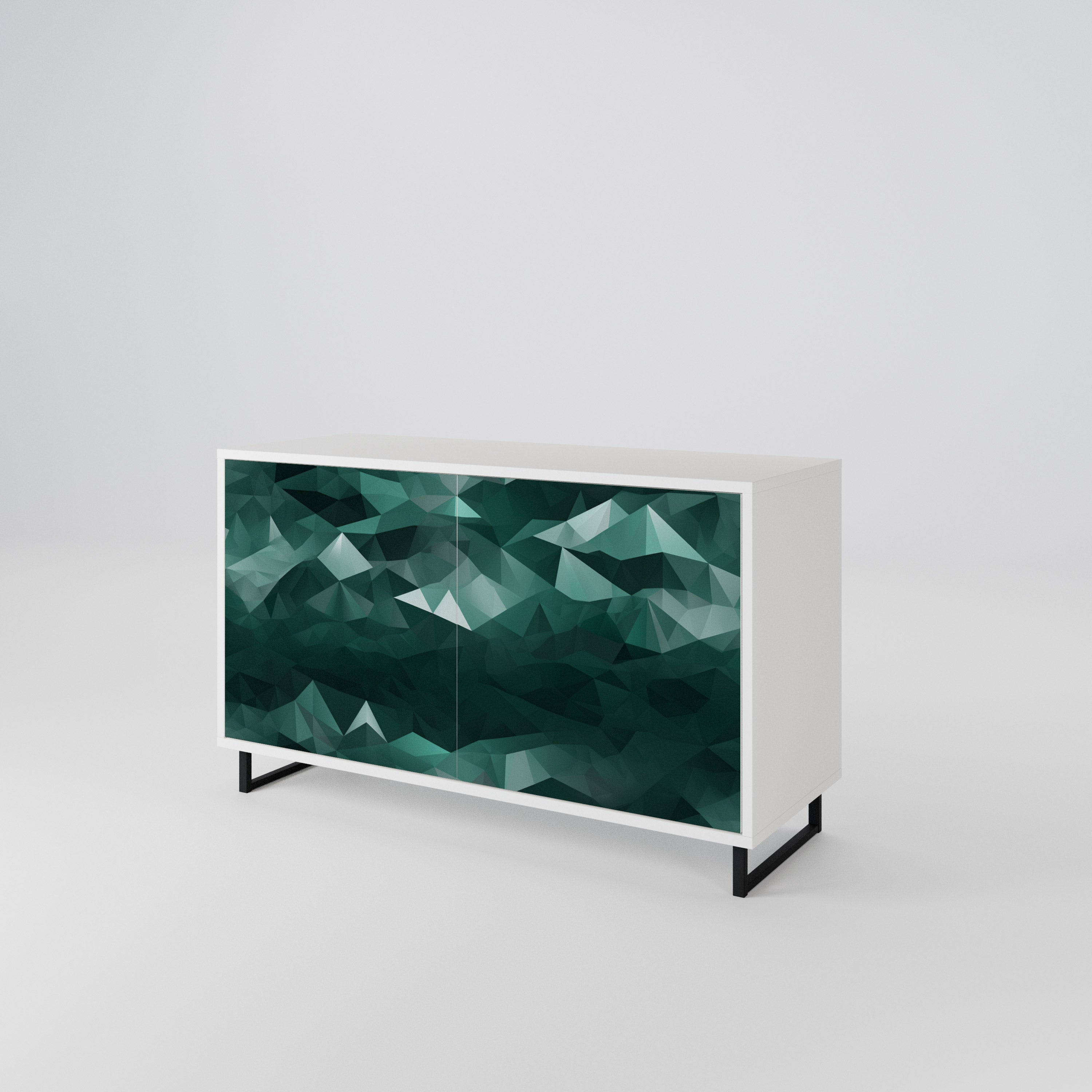 POLYGONAL FLOATING Aparador de 2 Portas