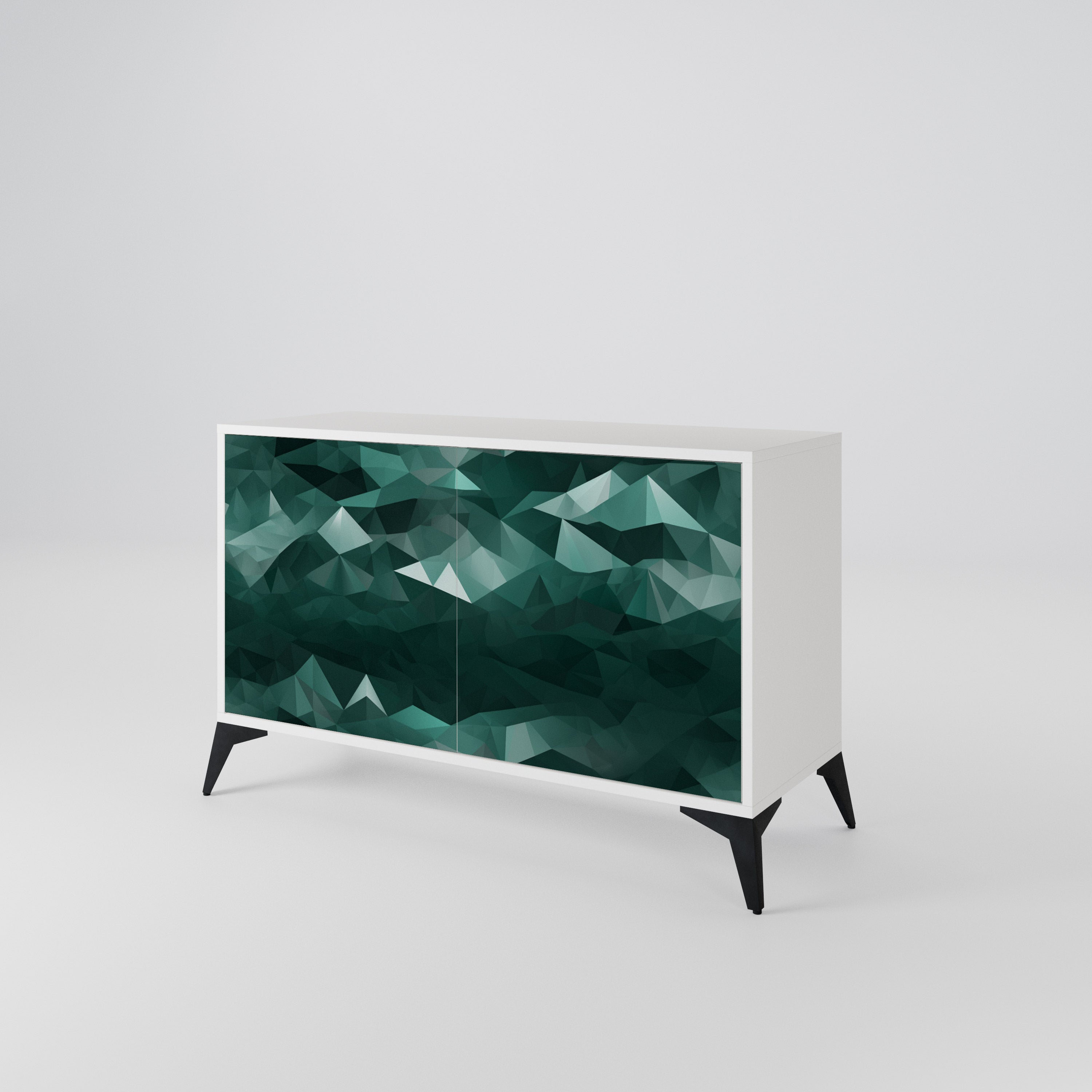 POLYGONAL FLOATING Aparador de 2 Portas