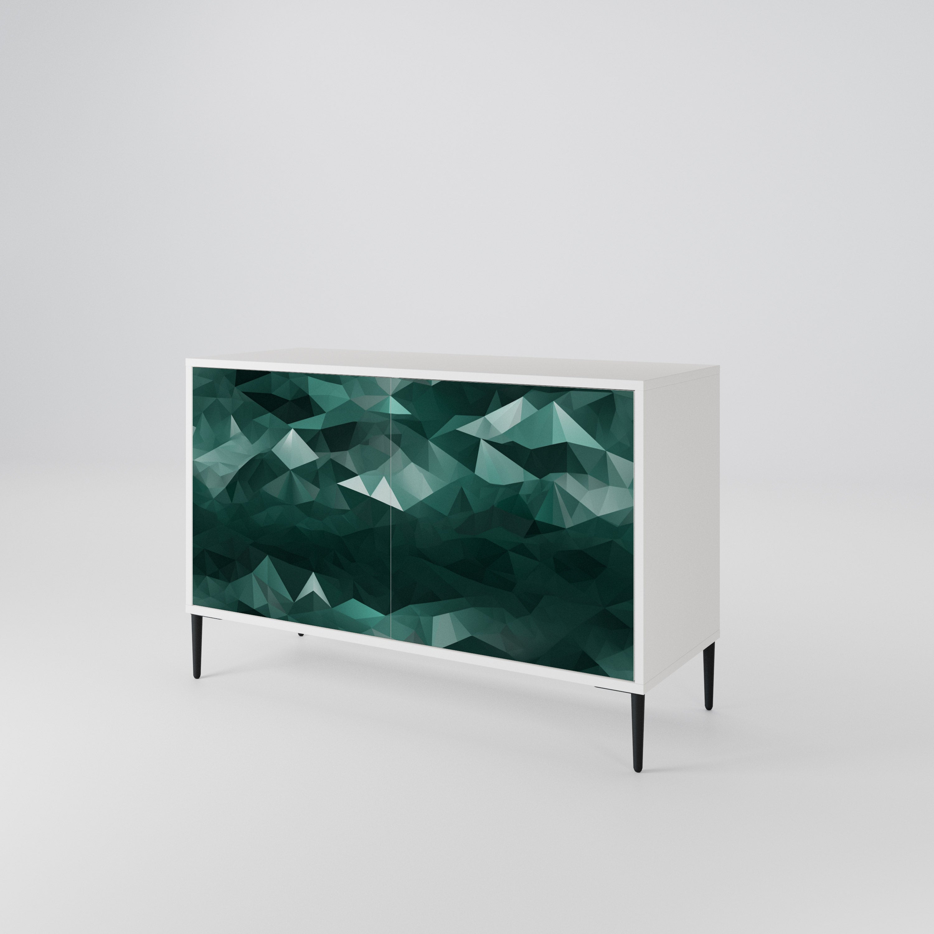 POLYGONAL FLOATING Aparador de 2 Portas