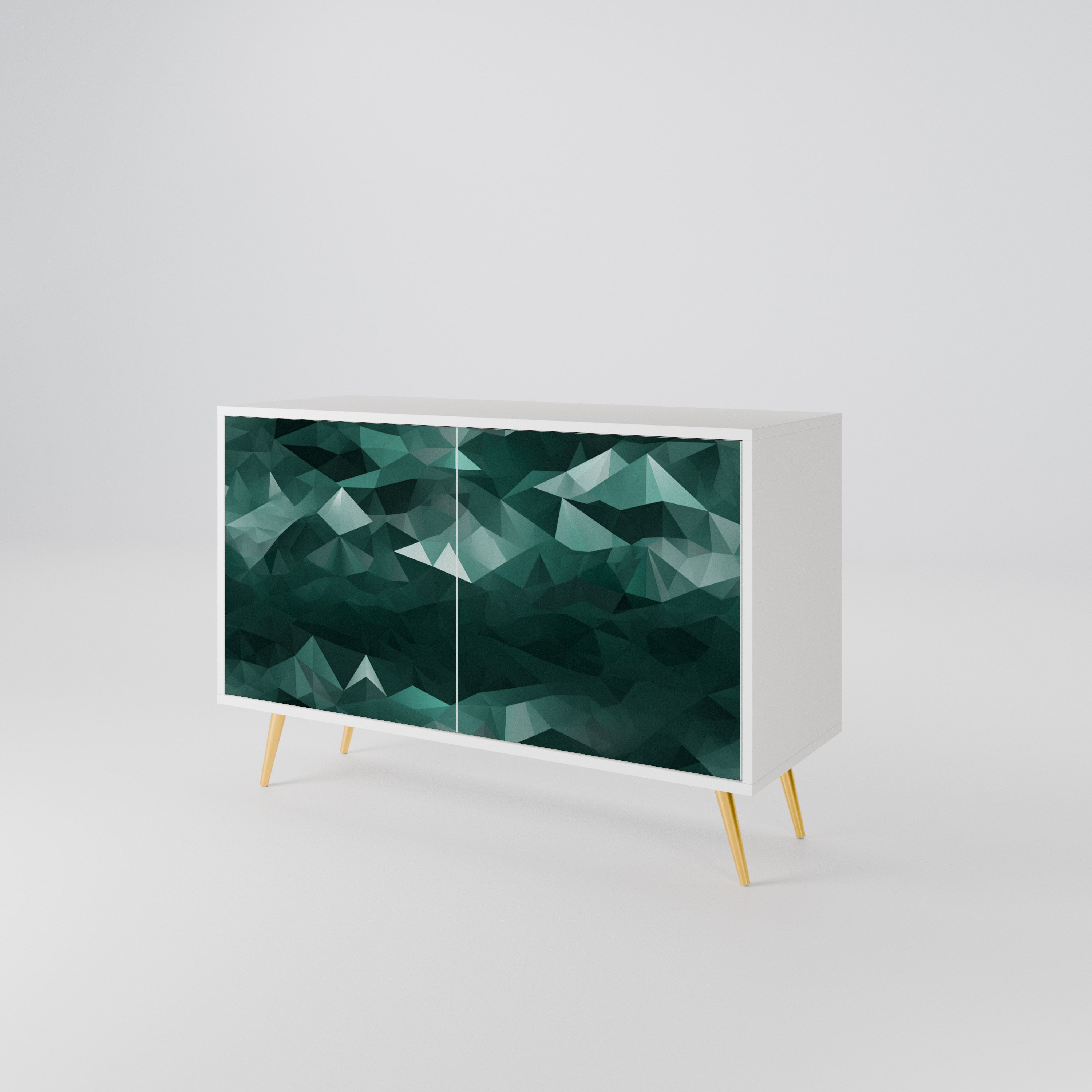 POLYGONAL FLOATING Aparador de 2 Portas
