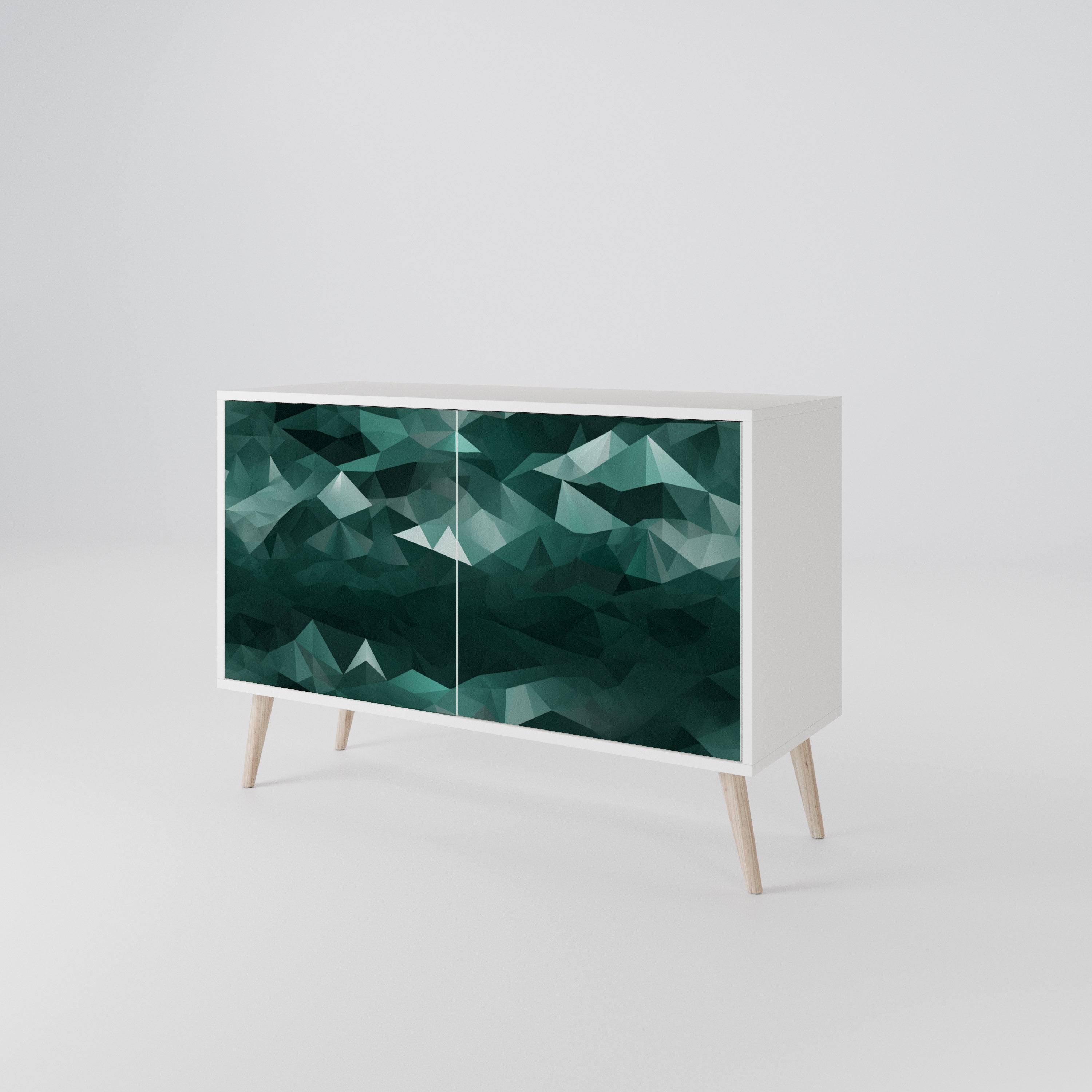 POLYGONAL FLOATING Aparador de 2 Portas