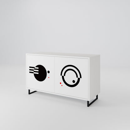 BLACK AND WHITE COMBINATION Aparador de 2 Portas