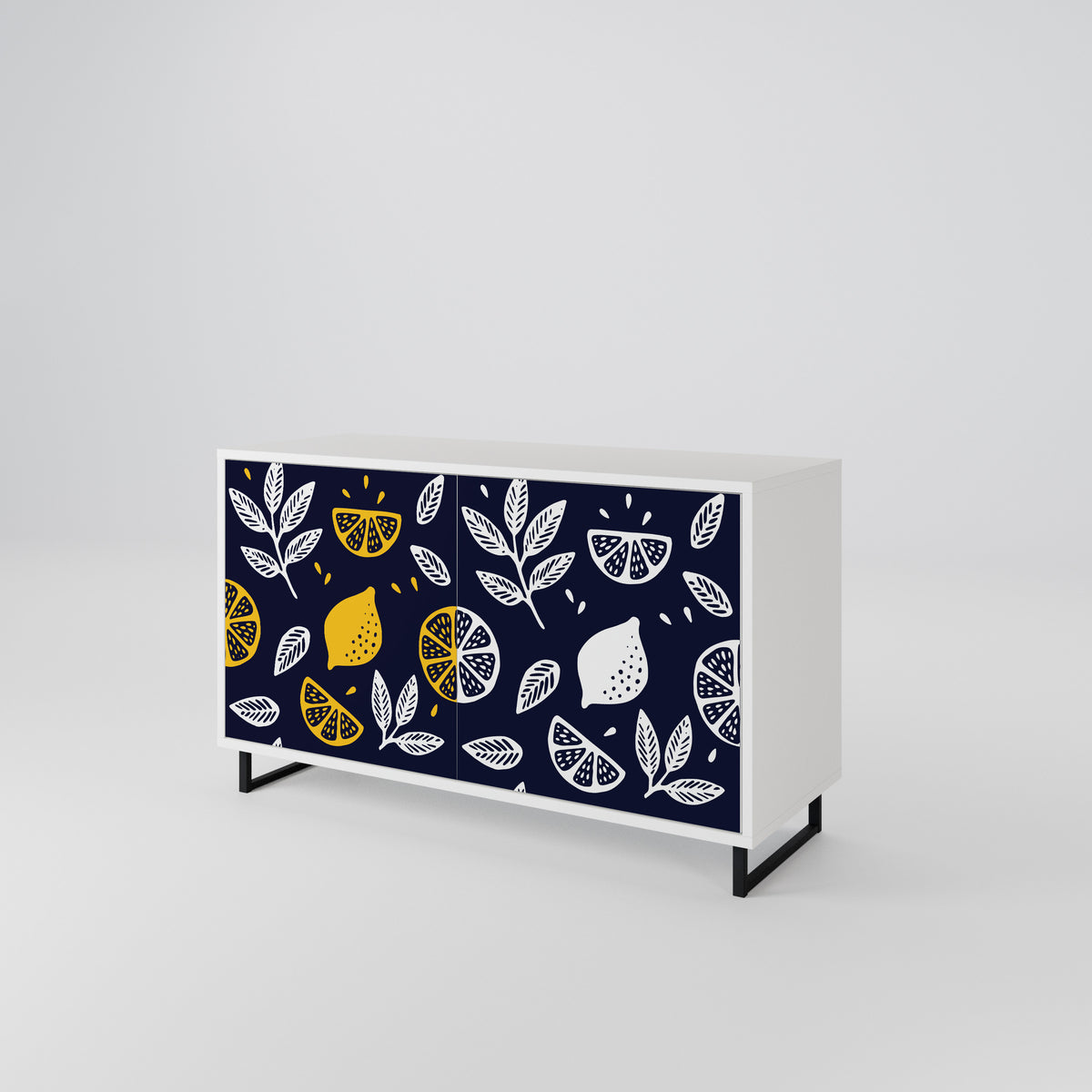 CITRUS BLACK AND WHITE Aparador de 2 Portas