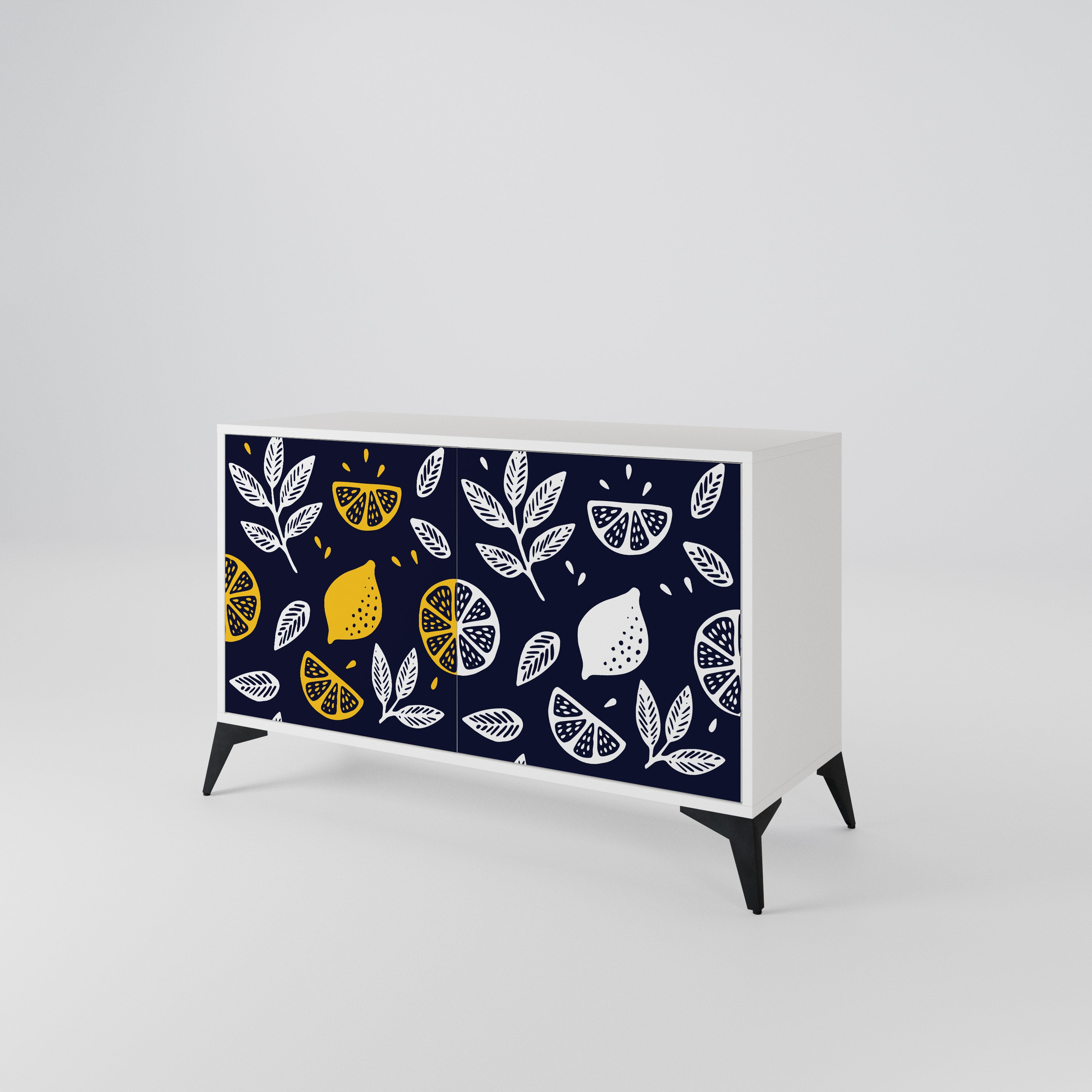 CITRUS BLACK AND WHITE 2-Door Sideboard