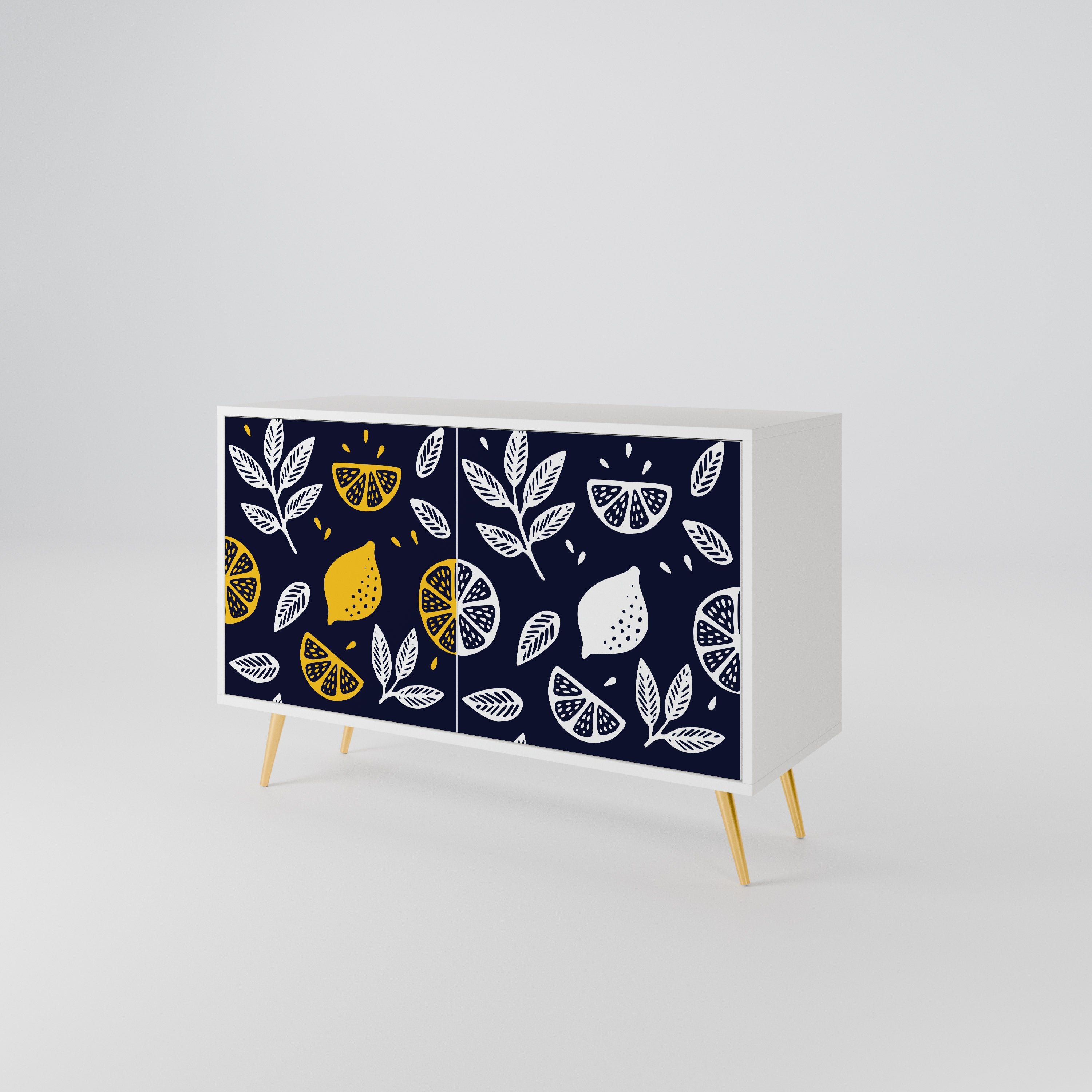 CITRUS BLACK AND WHITE 2-Door Sideboard