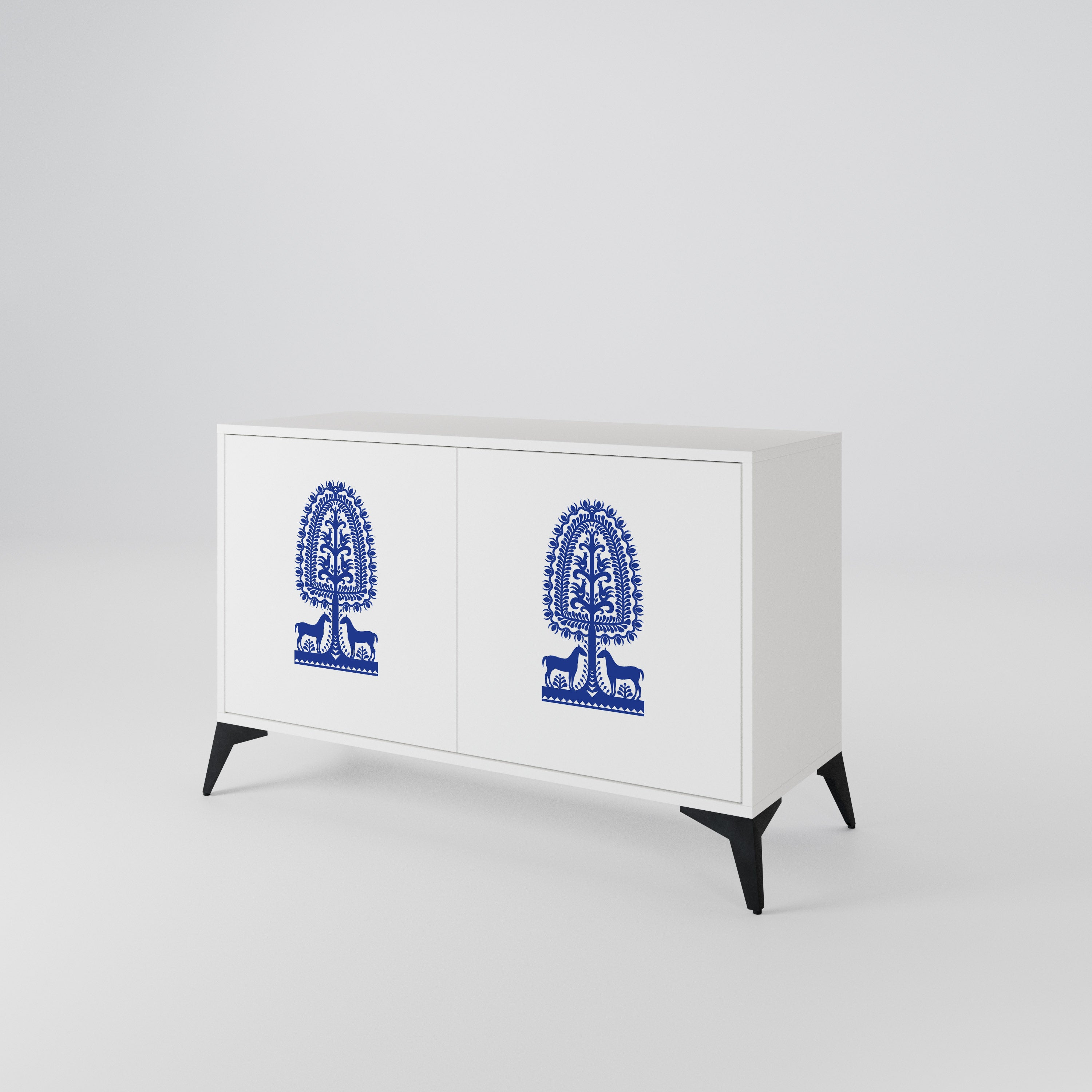 POLISH FOLK ART 2-Door Sideboard