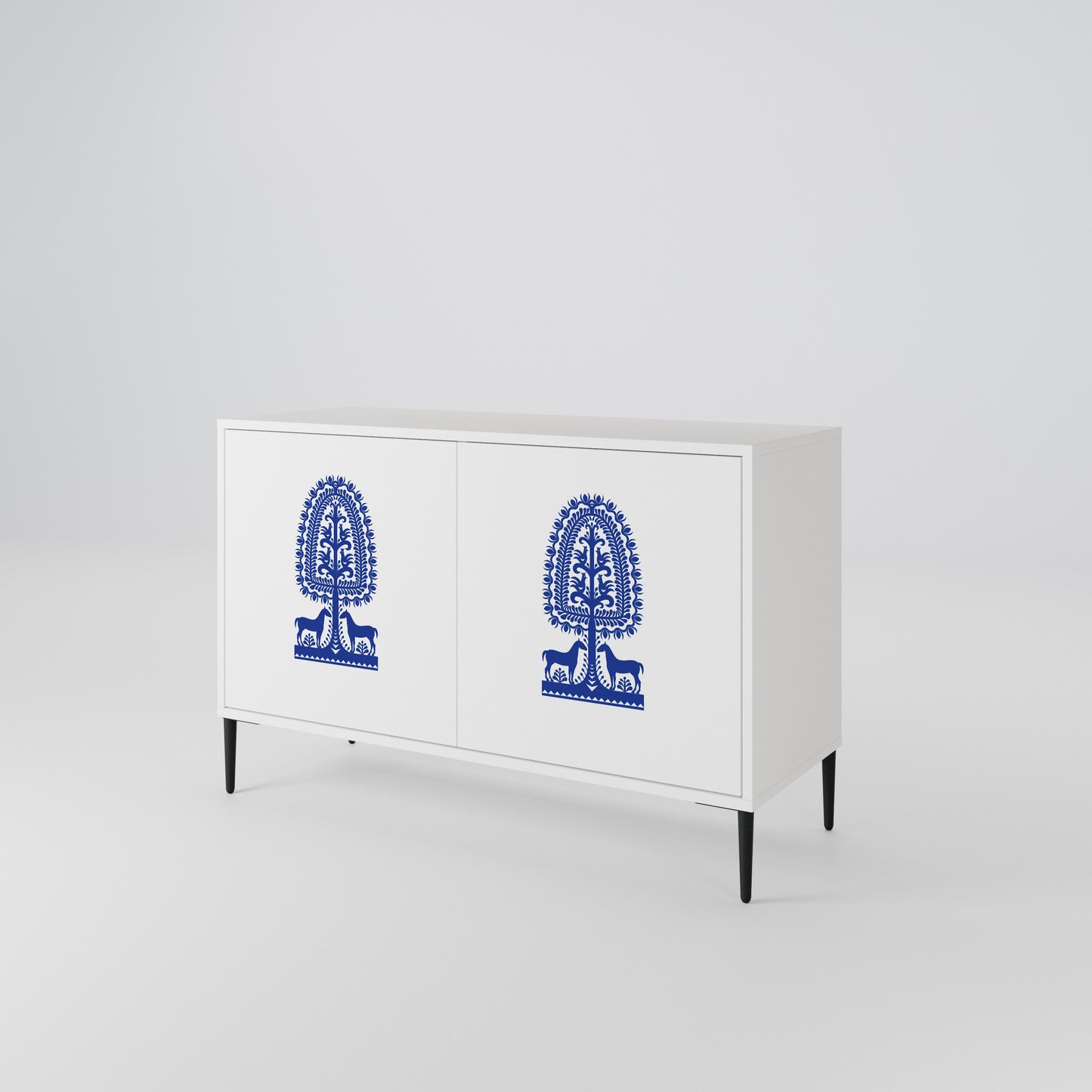 POLISH FOLK ART Aparador de 2 Portas