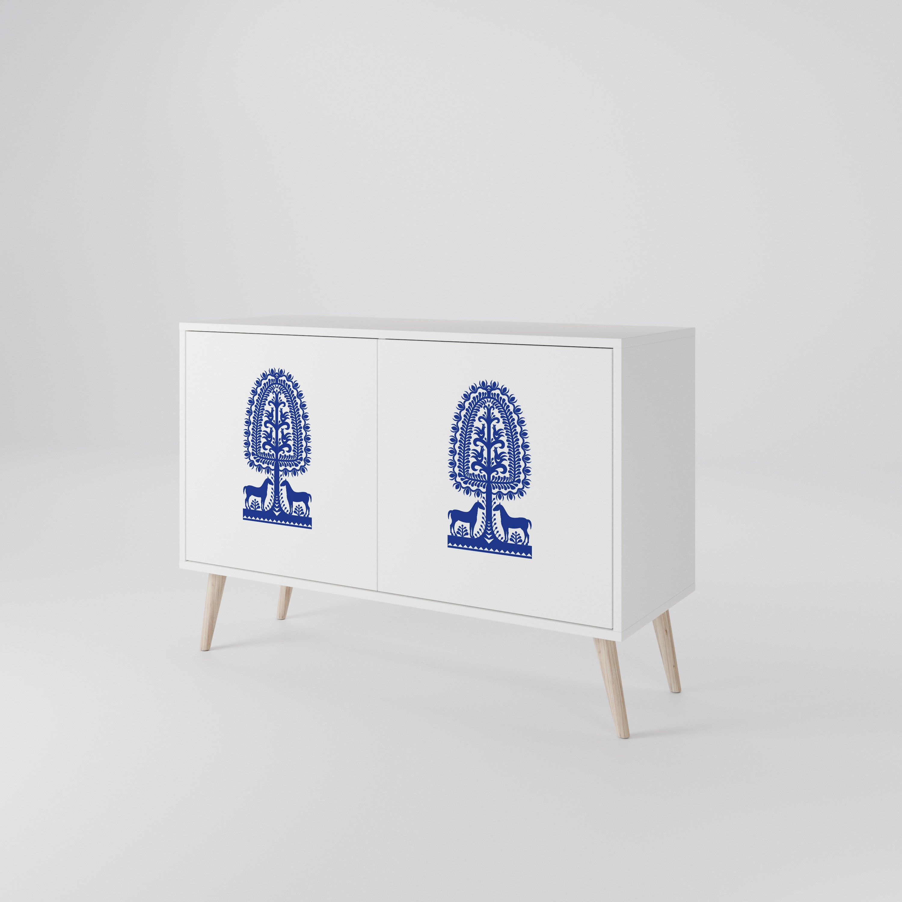POLISH FOLK ART 2-Door Sideboard