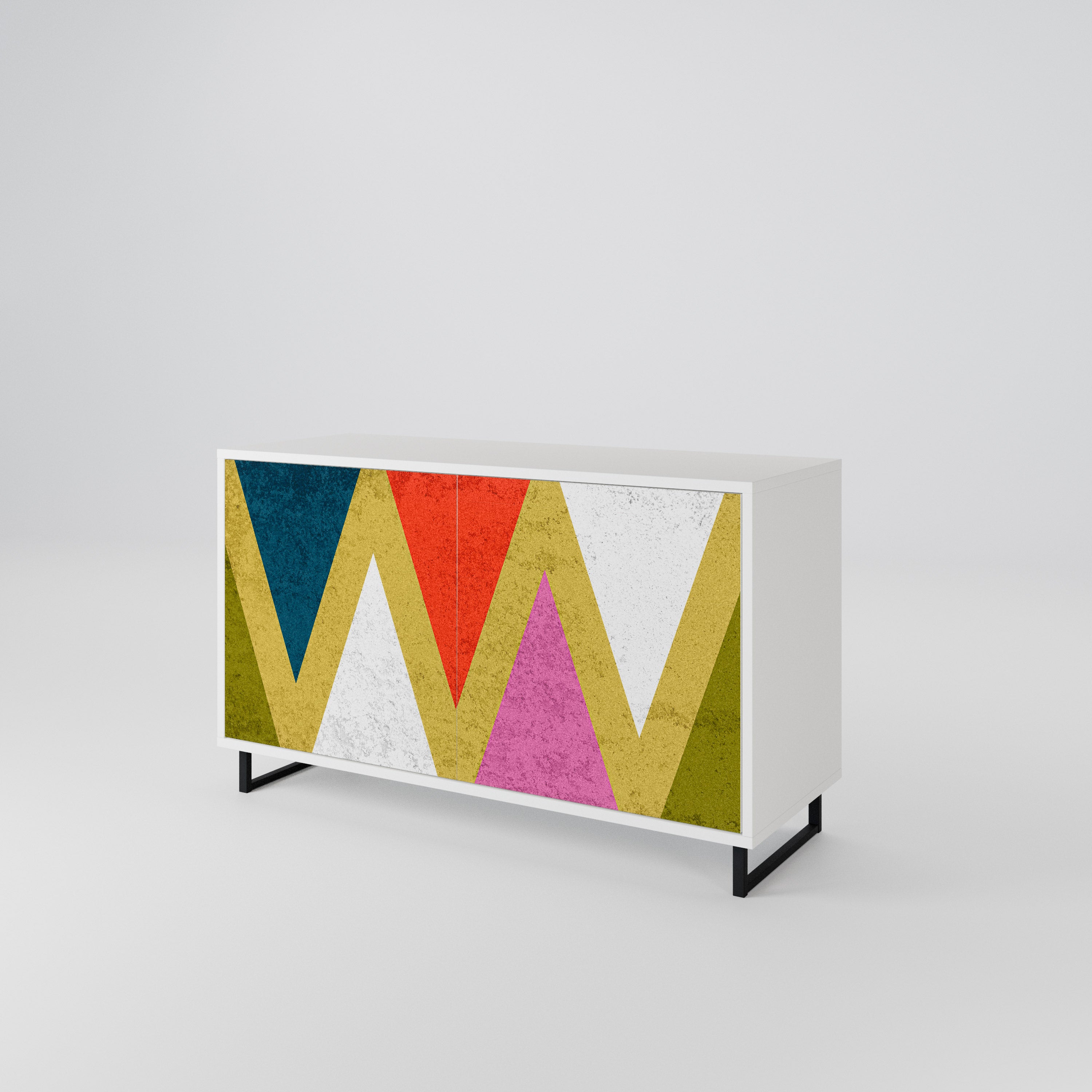 COLORFUL TRIANGLES 2-Door Sideboard