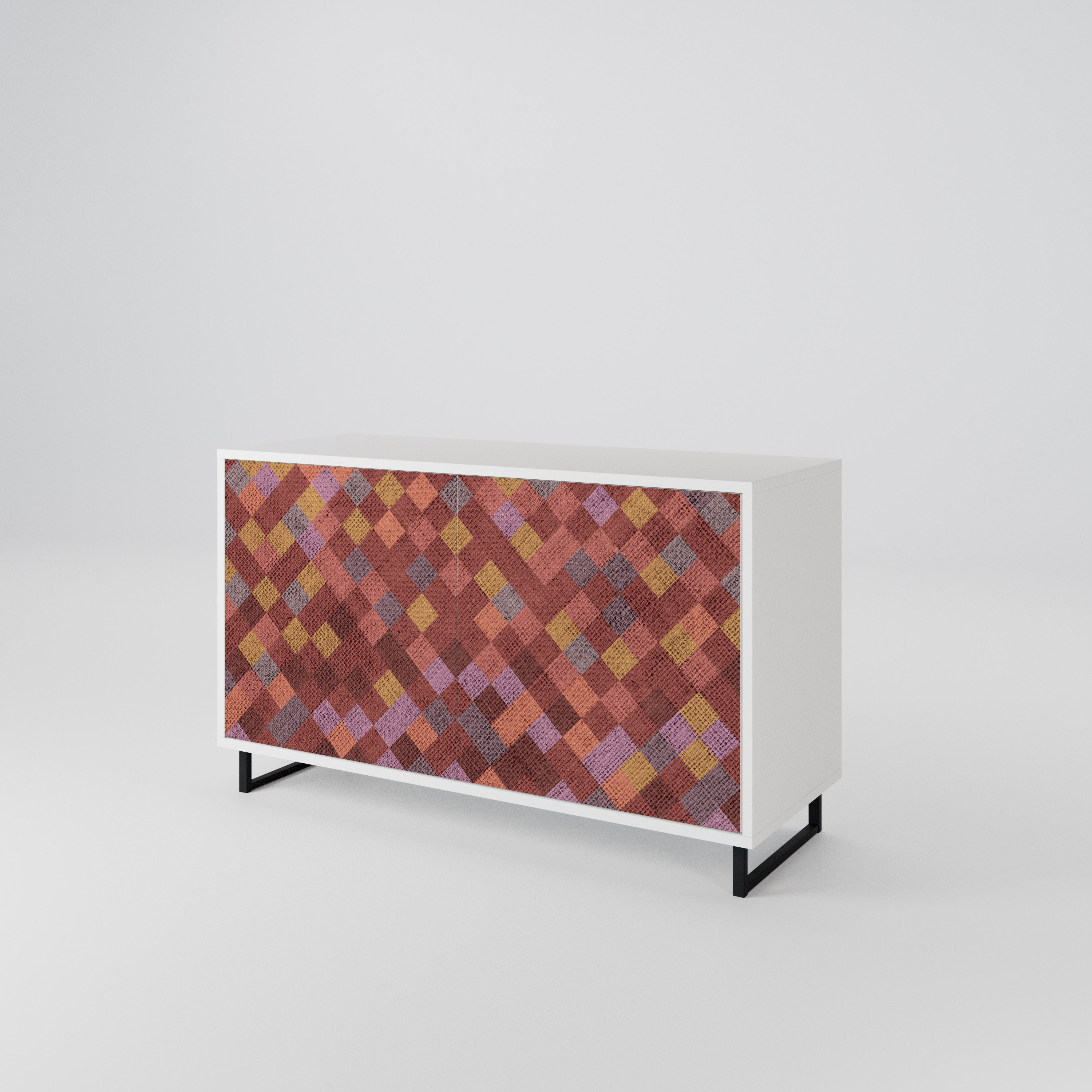 PAINTED SQUARES 2-Door Sideboard