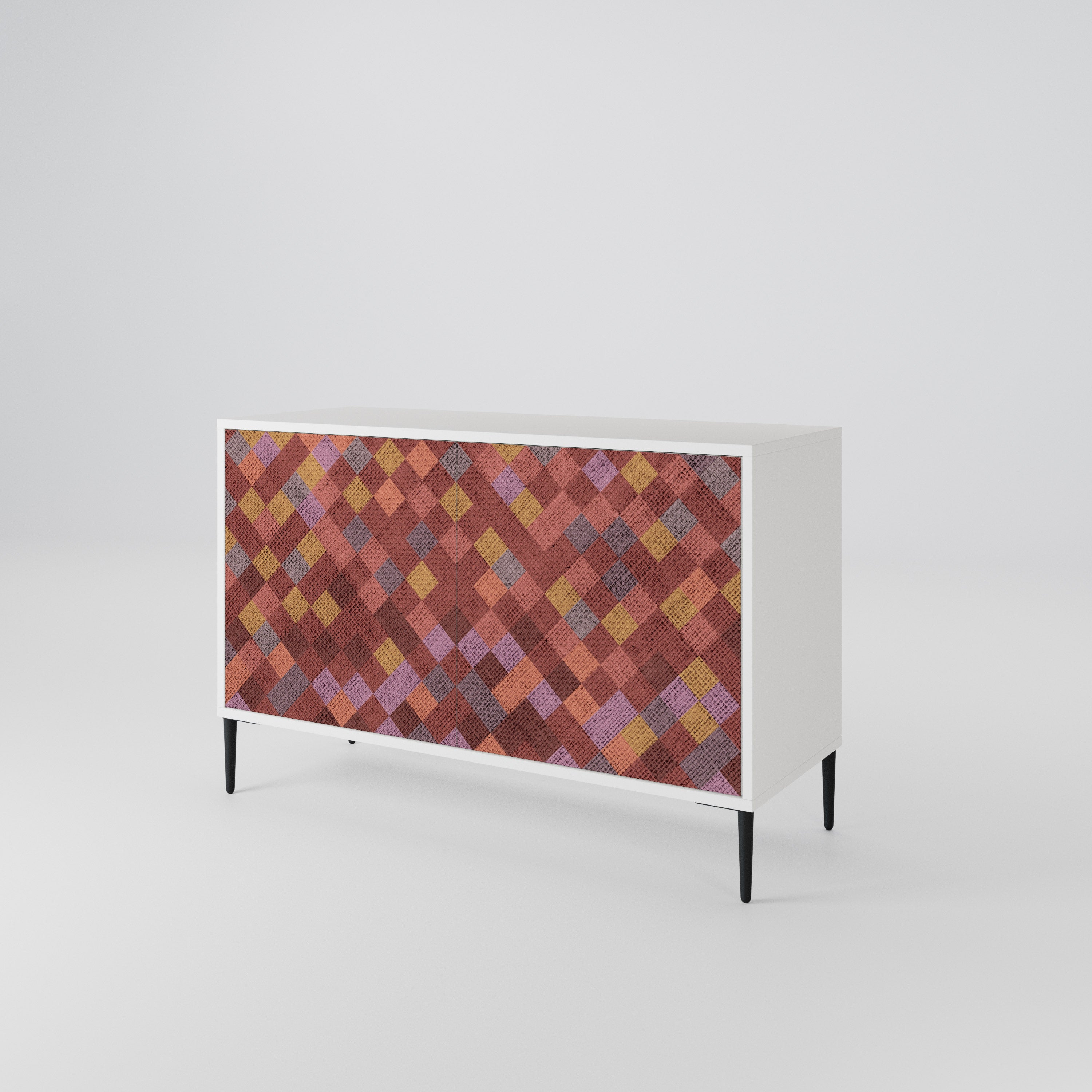 PAINTED SQUARES 2-Door Sideboard