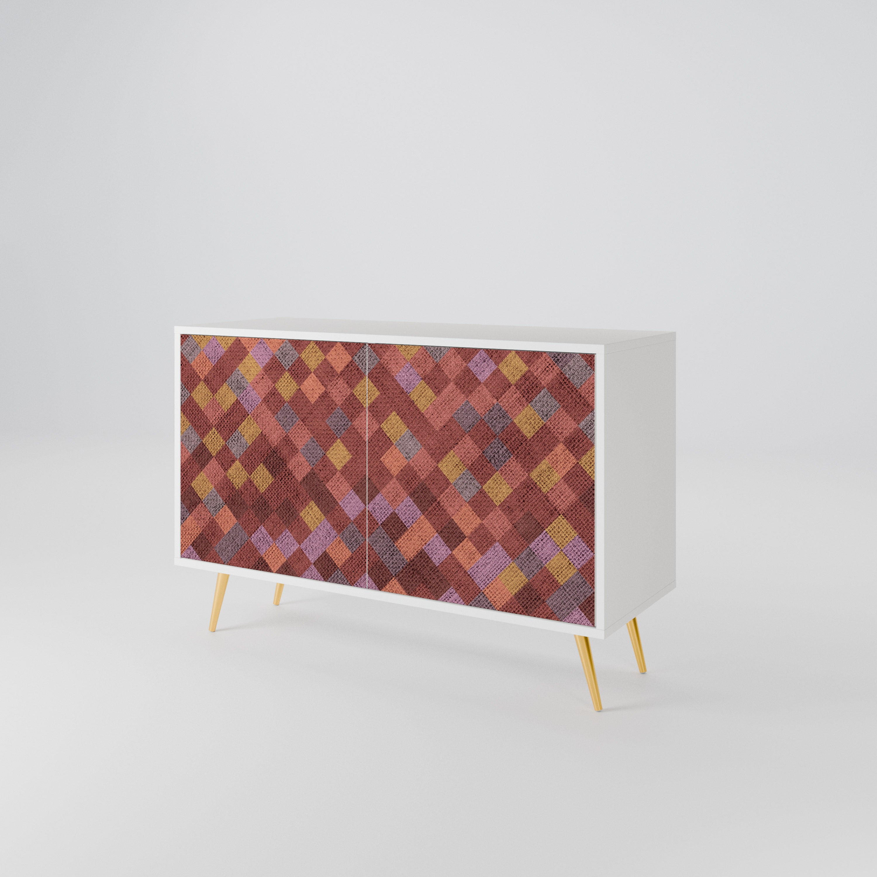 PAINTED SQUARES 2-Door Sideboard