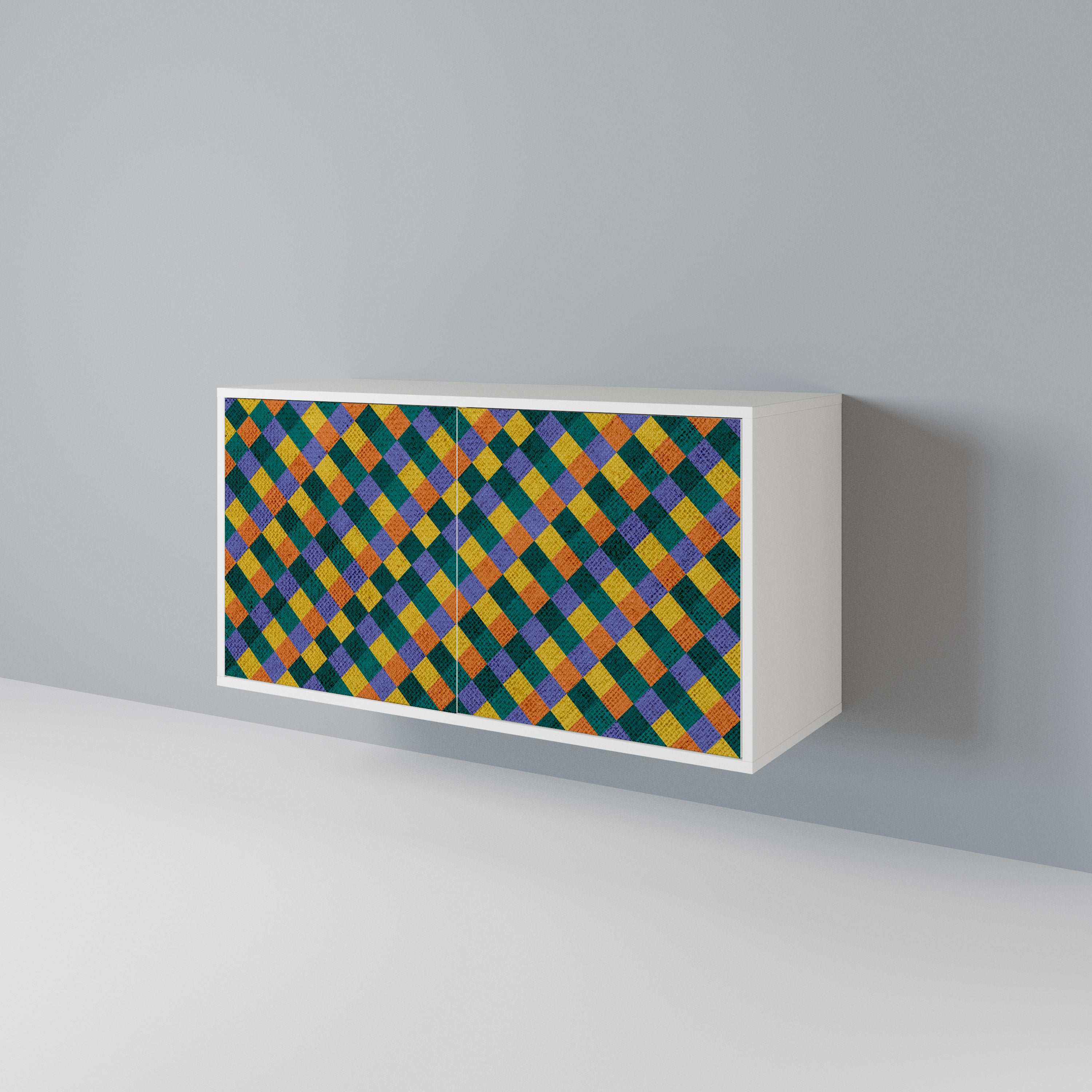 PAINTED SQUARES MIX 2-Door Sideboard