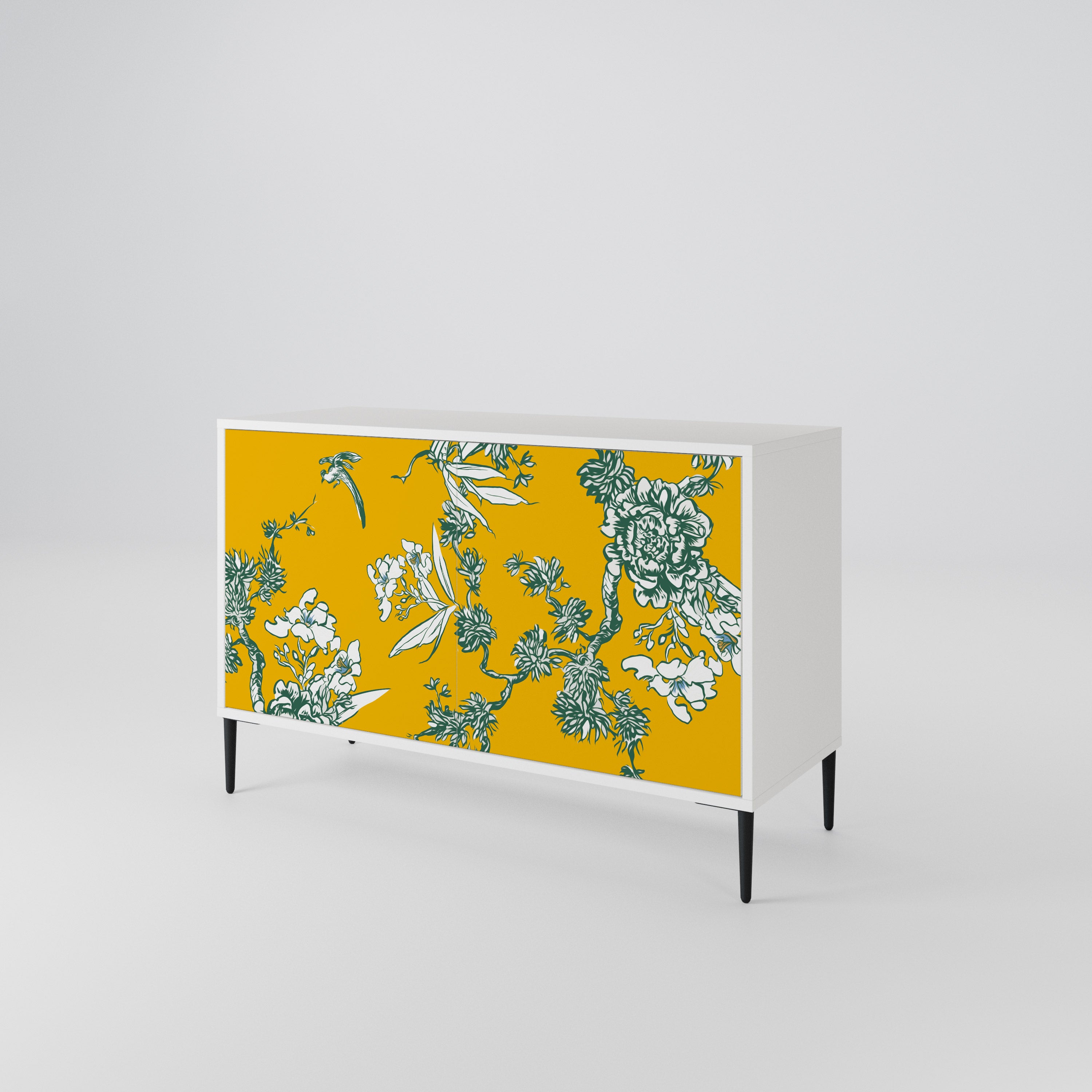 YELLOW CHINOISERIE 2-Door Sideboard