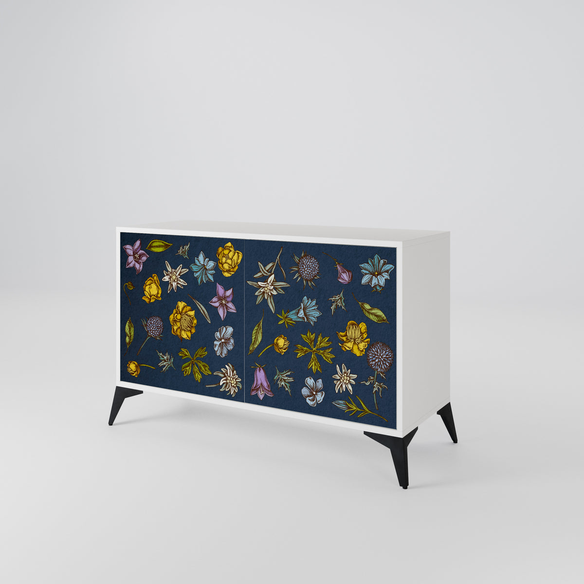 FLOWERS ON NAVY BLUE Aparador de 2 Portas