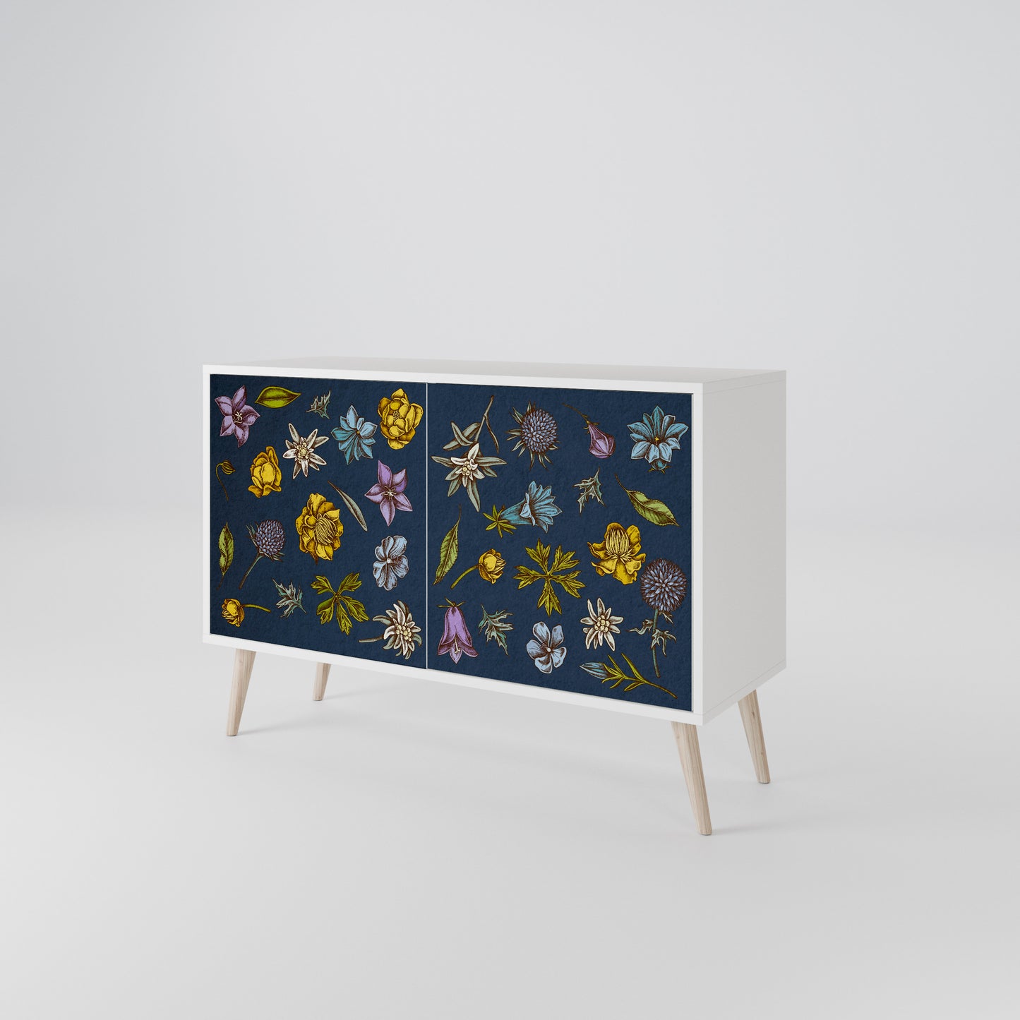 FLOWERS ON NAVY BLUE Aparador de 2 Portas