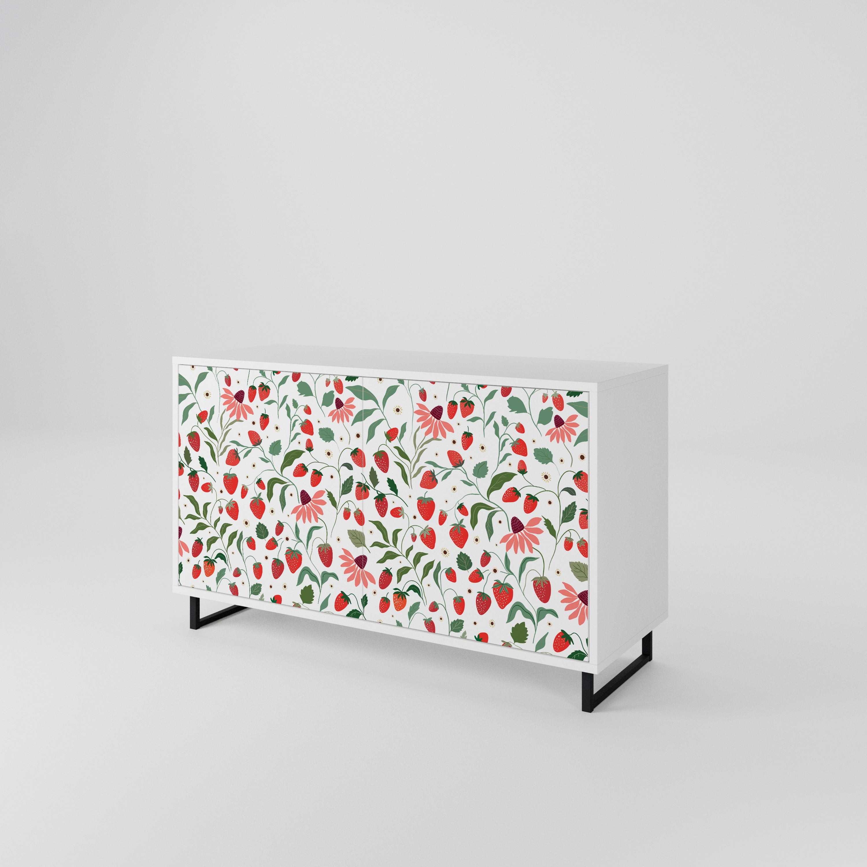 FLOWERS AND STRAWBERRIES 2-Door Sideboard