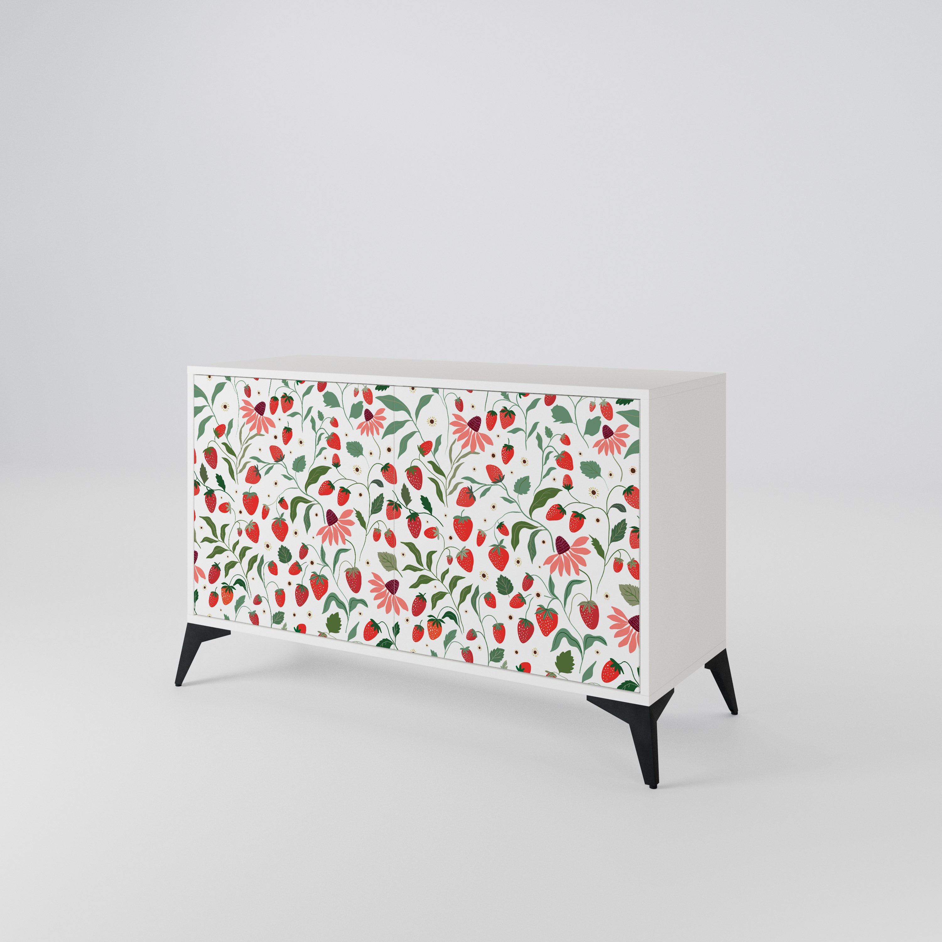 FLOWERS AND STRAWBERRIES 2-Door Sideboard
