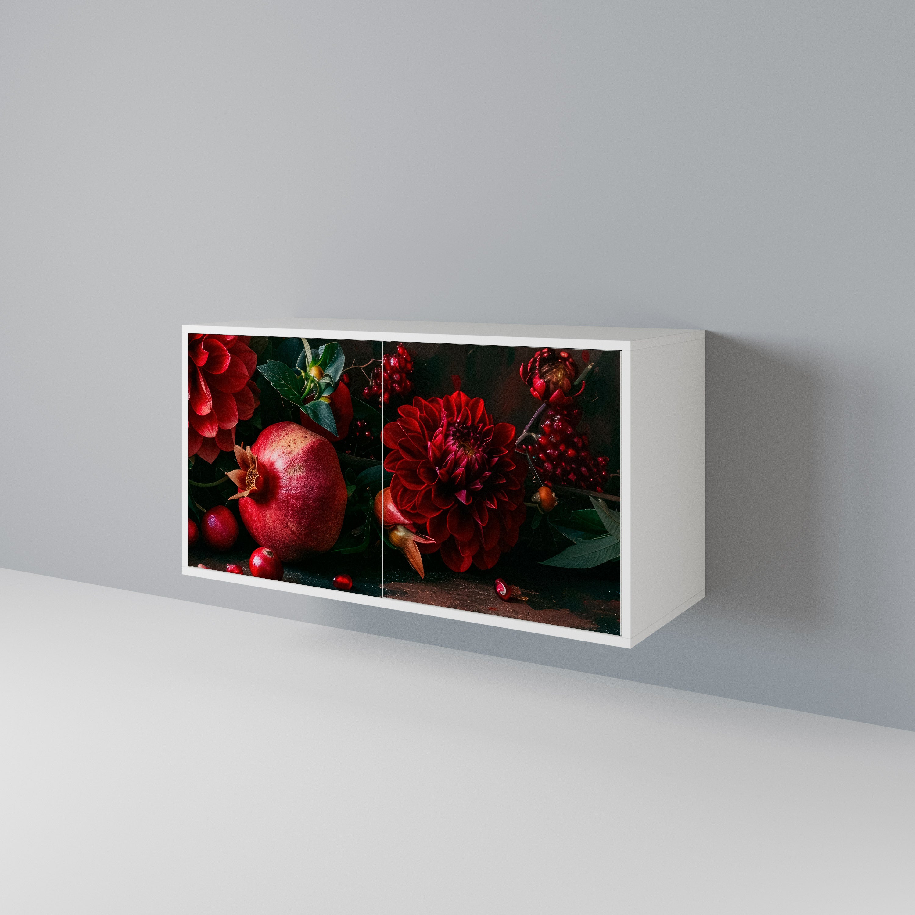 DAHLIAS AND POMEGRANATES 2-Door Sideboard