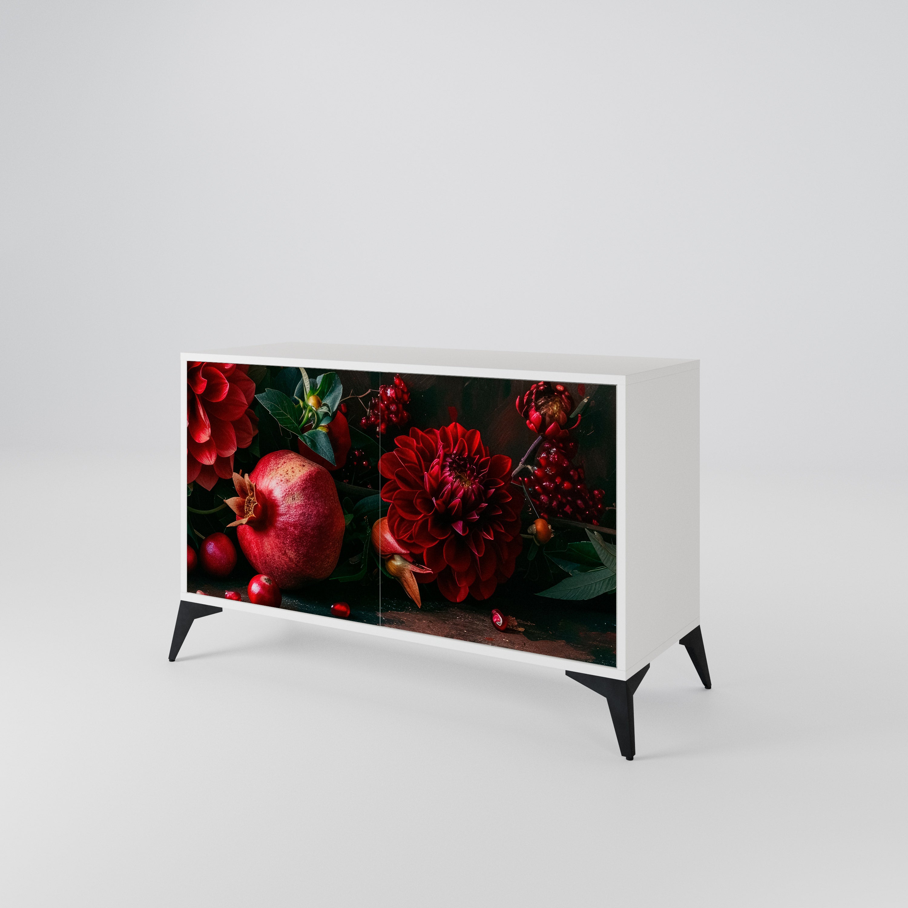 DAHLIAS AND POMEGRANATES 2-Door Sideboard