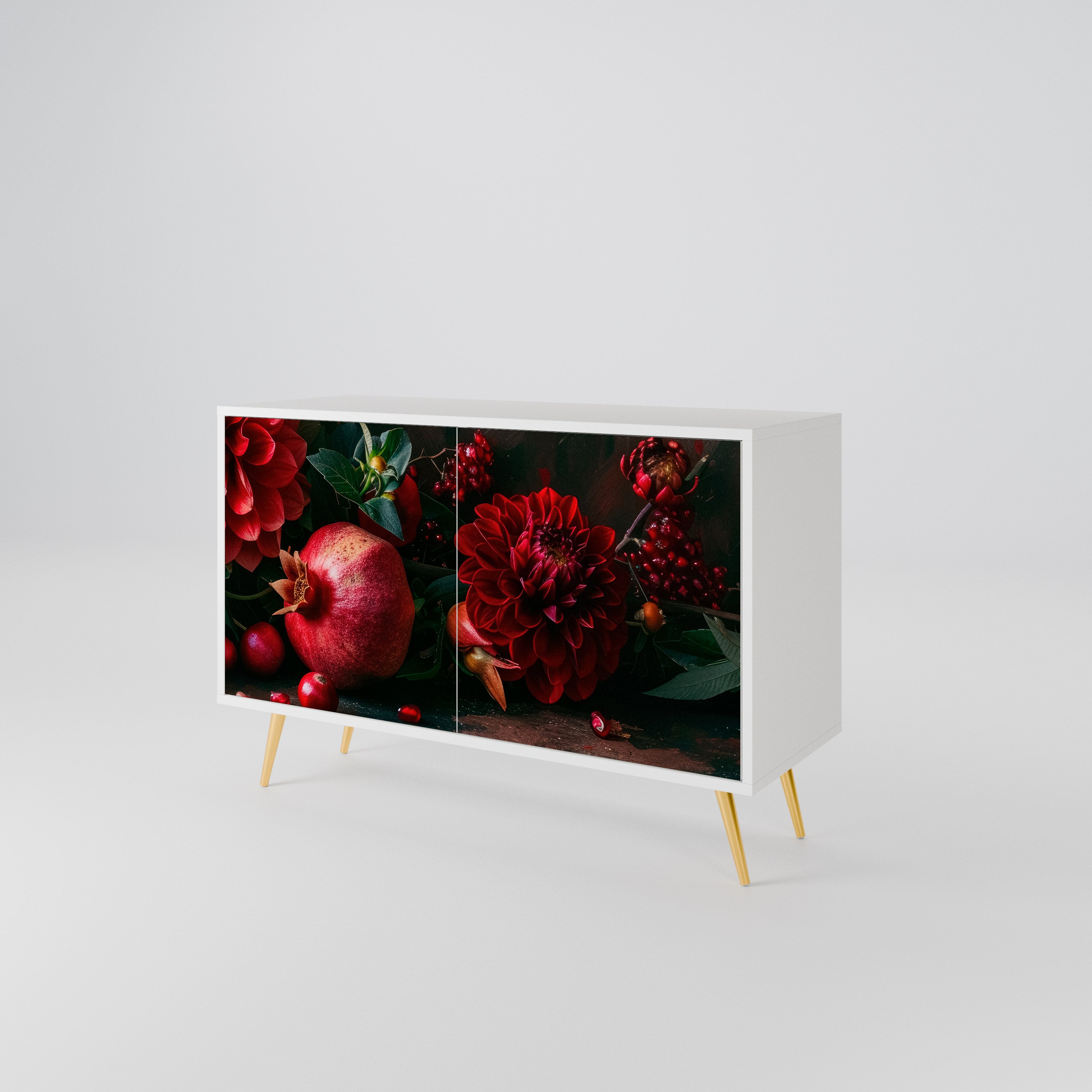 DAHLIAS AND POMEGRANATES 2-Door Sideboard