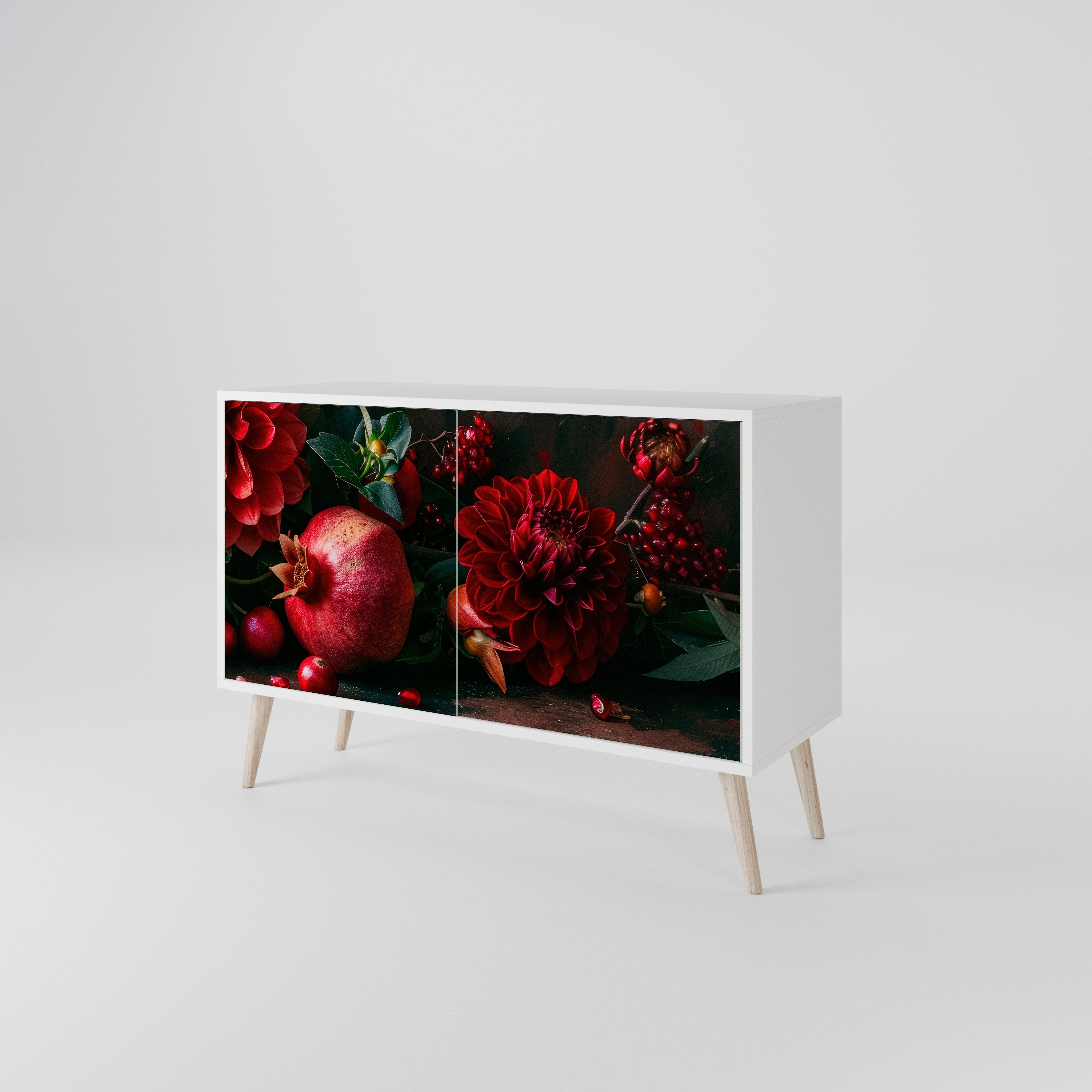 DAHLIAS AND POMEGRANATES 2-Door Sideboard