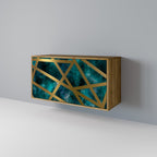 THE LABYRINTH OF GOLD Aparador de 2 Portas em Efeito Carvalho