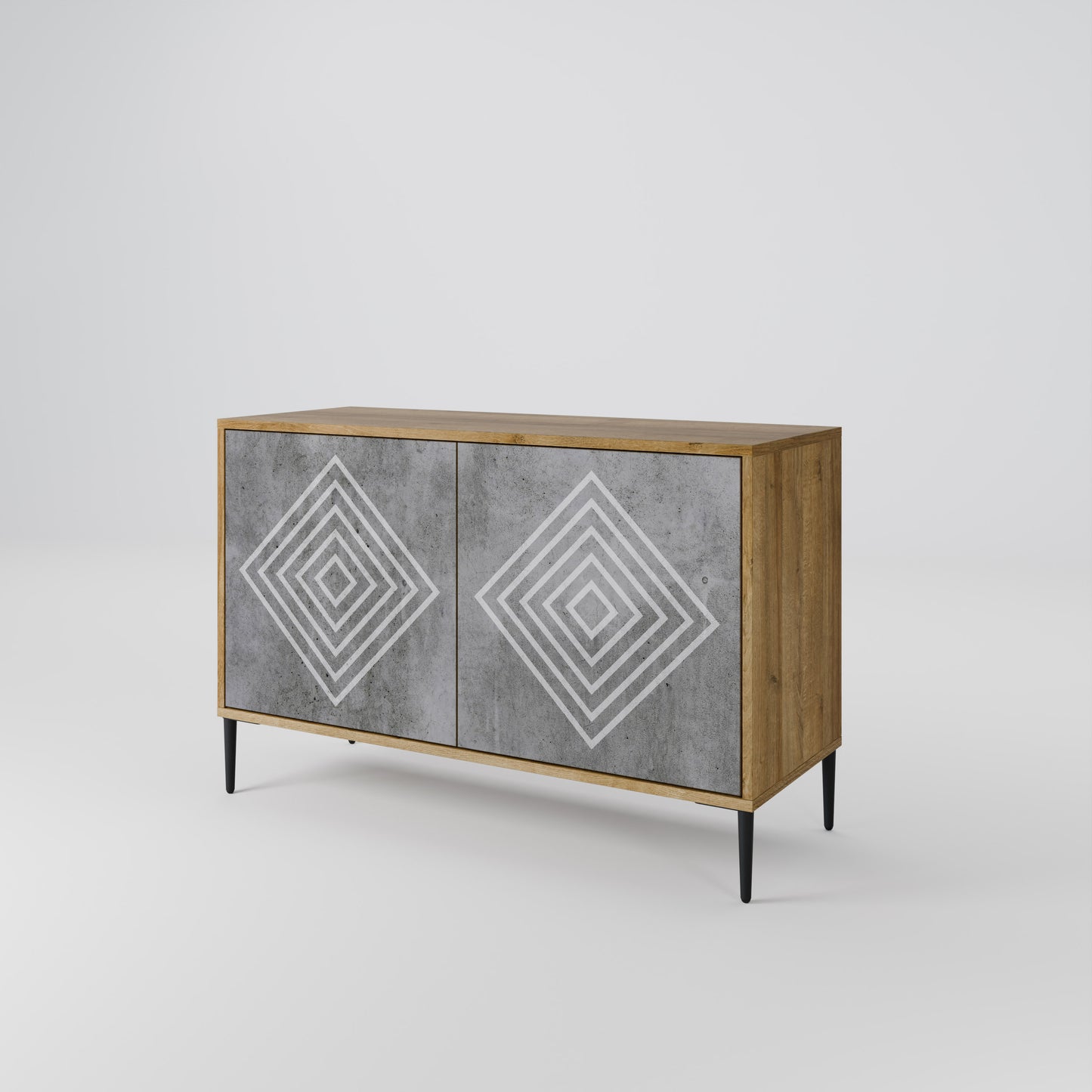 POLYGONAL ARTISTRY Aparador de 2 Portas