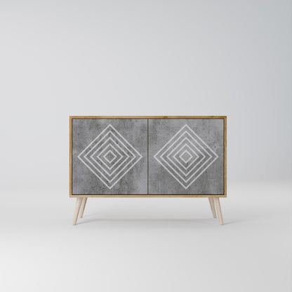 POLYGONAL ARTISTRY Aparador de 2 Portas