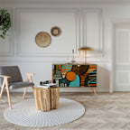 GEODE GLIMMER Aparador de 2 Portas em Efeito Carvalho